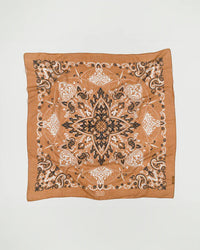 Maison Lecomte Flament Classic Cotton Bandana in Camel 