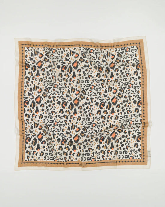 Maison Lecomte Flament Leo Cotton Bandana in Beige Camel 