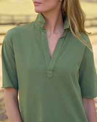 Patty - SS Popover Henley in Nori