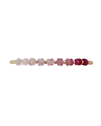2MM Sig Bracelet with Pink Sugar Ombre & Yellow Gold