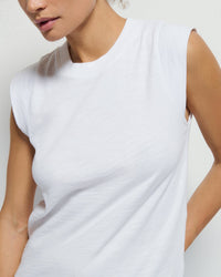 Patti Muscle Tank in Optic White - Bliss Boutiques