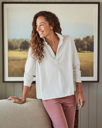 Patrick - Popover Henley in Vintage White