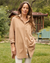Mackenzie Exaggerated Button Up in Camel