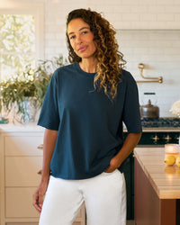 Frank & Eileen Clothing Perry Crew SS Tee in Vintage Navy