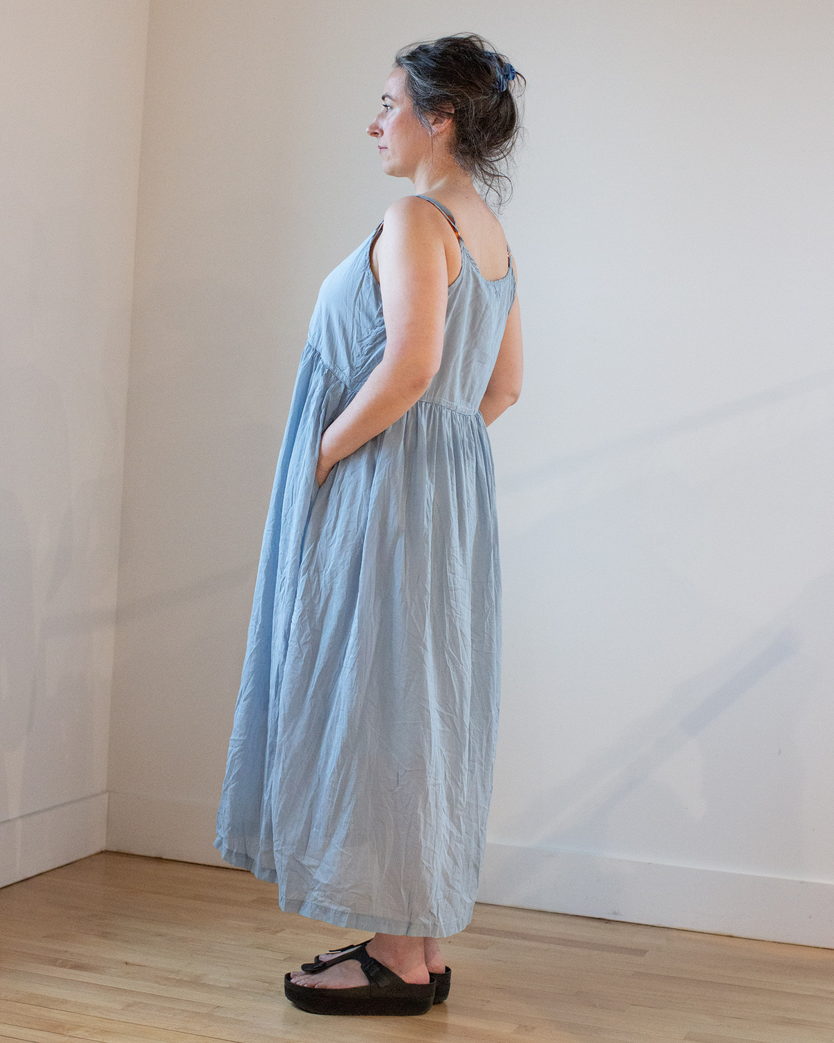 Hazel Dress in Faded Cotton Silk