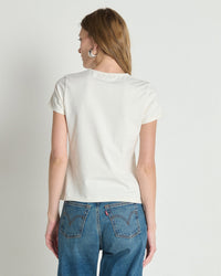 Tavi Crew Neck Tee in Porcelain - Bliss Boutiques