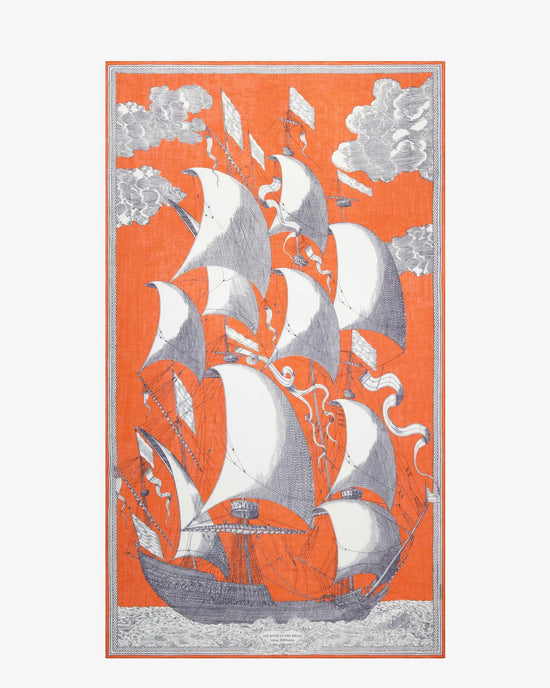 Inoui Editions Scarf / Etole 100 Des Rives et Des Reves in Orange 