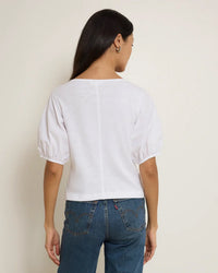 Alma Cropped Top in Optic White