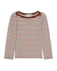 Nation LTD Amelie Envelope Neck Top in Sable Stripe 