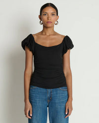 Angelica Top in Jet Black