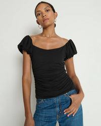Angelica Top in Jet Black