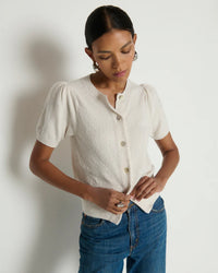 Anne Marie Cardigan in Porcelain