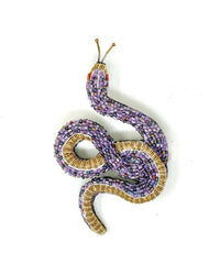 Trovelore Jewelry Amethyst Snake Brooch Pin