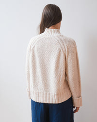 Raglan Crew w/ Cuffed Bracelet Sleeves in Sand