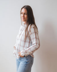 Lili No Pkt Shirt in Plaid Gauze