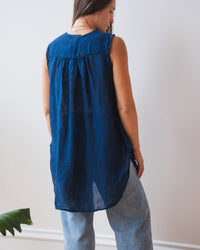 Calle Tank in Indigo