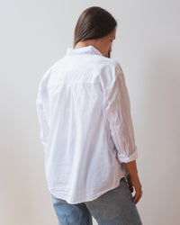 Alix Top in White Cotton