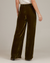 Pleated Wide Leg Trouser in Olive Gold