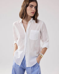 Cover Shirt in White - Bliss Boutiques