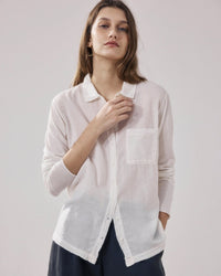 Tamy Shirt in White - Bliss Boutiques