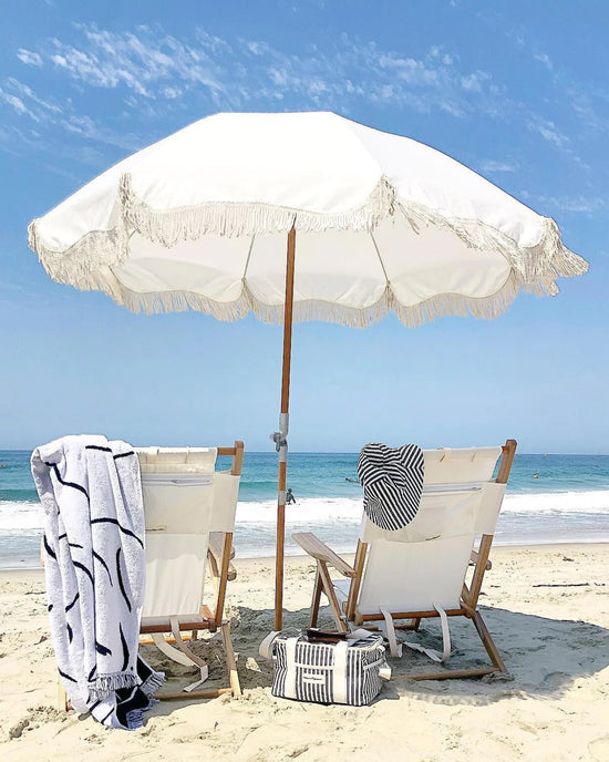 Business & Pleasure Co Premium Beach Umbrella - Antique White 