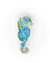 Blue Seahorse Brooch Pin
