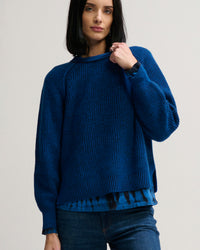 Brittany Pullover in Royal Navy