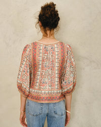 MABE Cass Print Jacket in Coral 