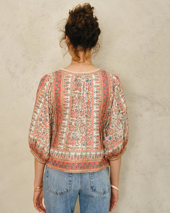 MABE Cass Print Jacket in Coral 