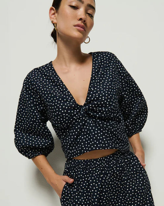Nation LTD Celeste Top in Cabana Polka Dot 