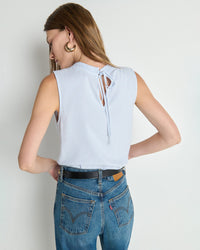 Cille Cowl Neck Tank in Mini Stripe - Bliss Boutiques
