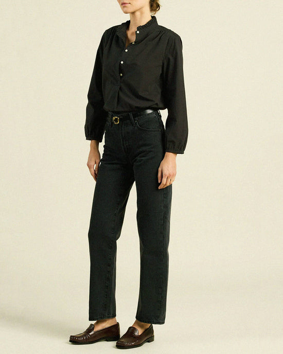 Sara B Henley Shirt in Black