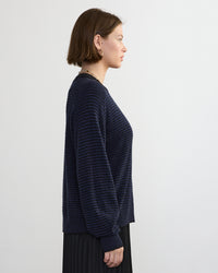 Margaret O'Leary Lola Pullover in Black/Navy 