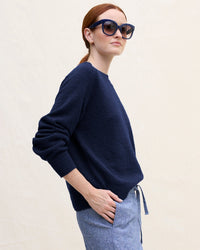 Lola Pullover in Navy - Bliss Boutiques