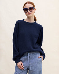 Lola Pullover in Navy - Bliss Boutiques