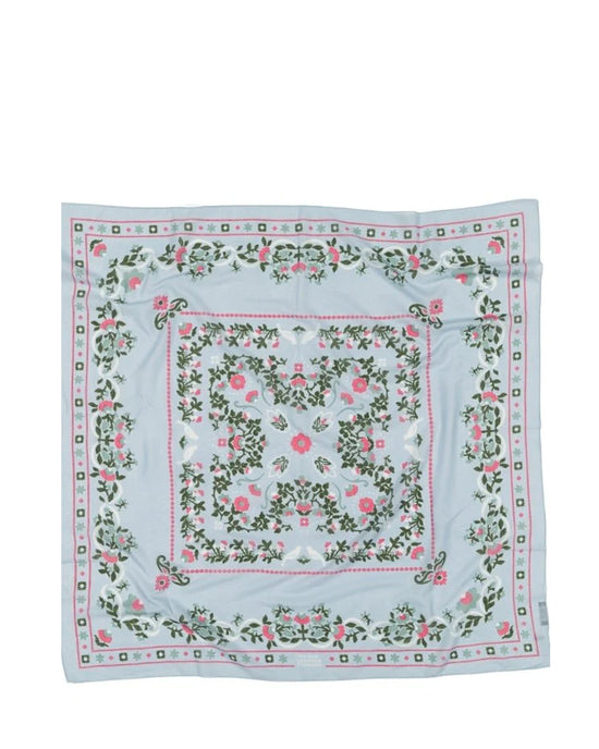 Maison Lecomte Flament Secret Garden Cotton Bandana in Ciel 