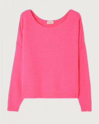 Damsville Boatneck Sweater in Rose Fluo - Bliss Boutiques