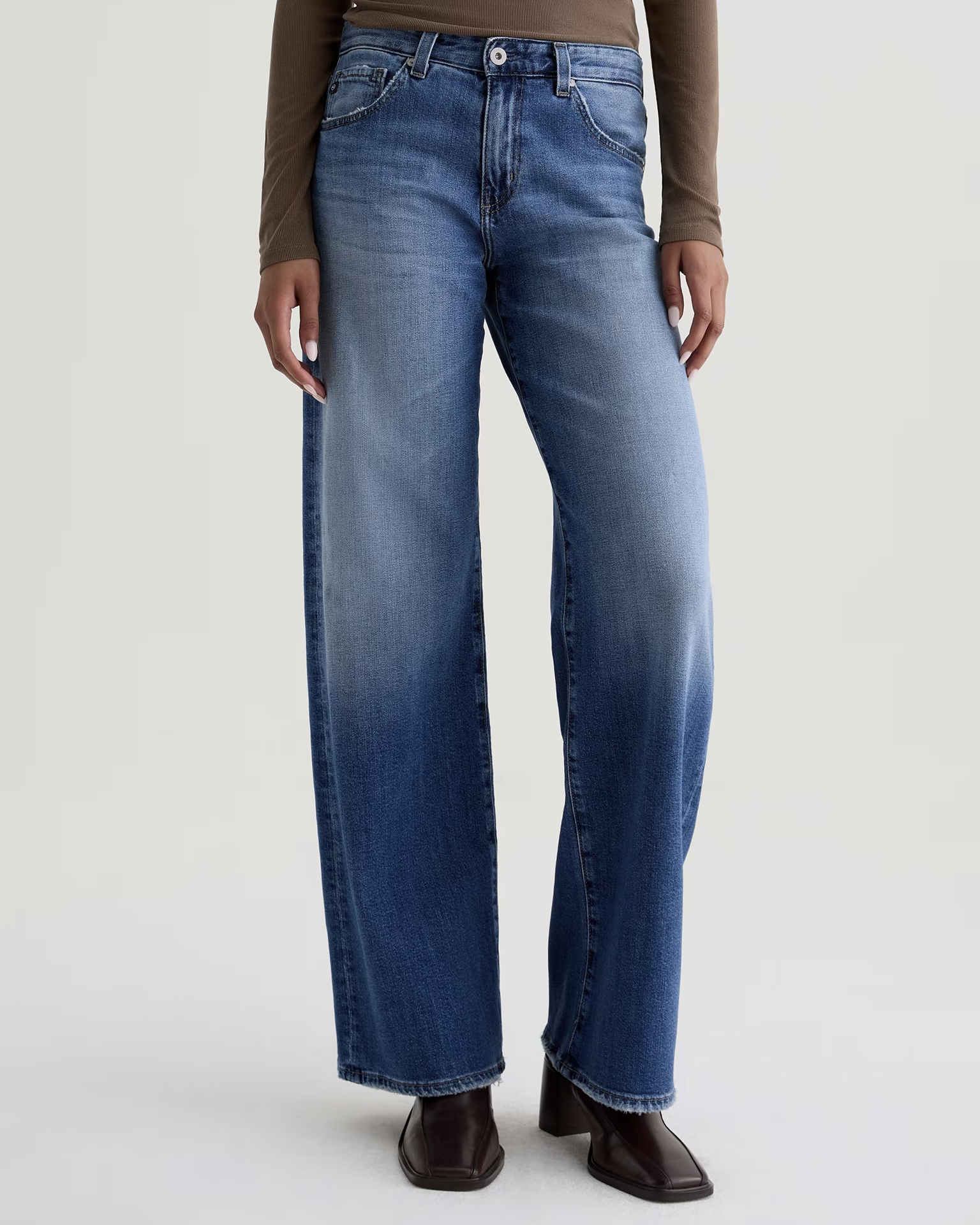 Adria Low Rise Wide Leg in Headline