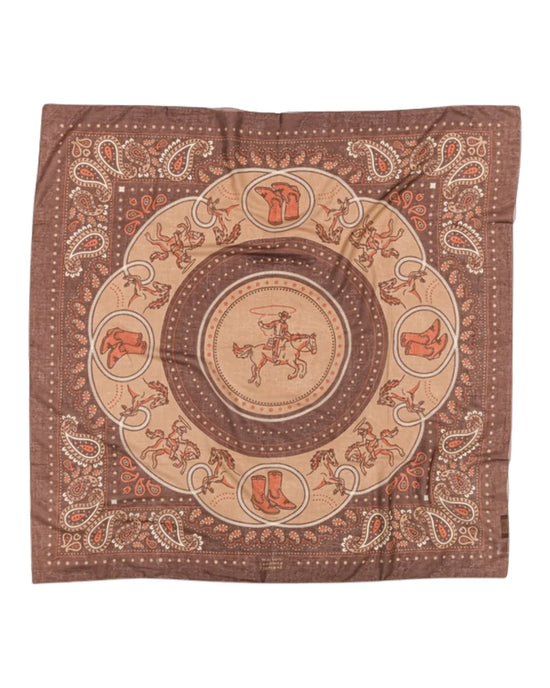 Maison Lecomte Flament Rodeo Cotton Bandana in Capucino 