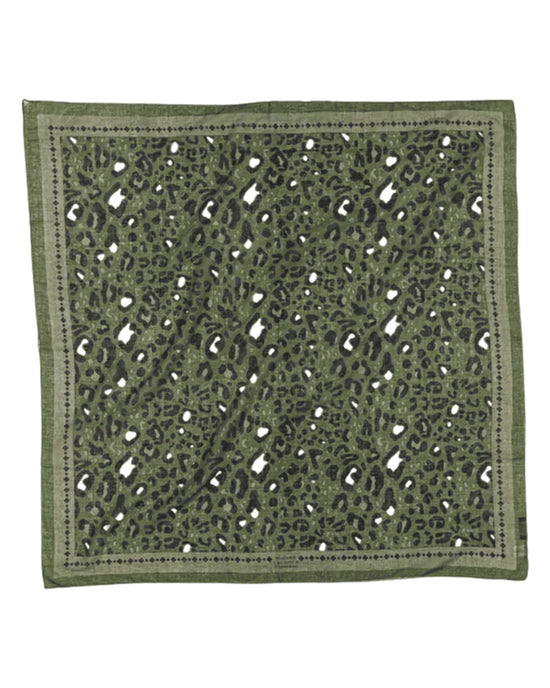 Maison Lecomte Flament Leo Cotton Bandana in Kaki 