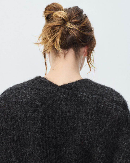American Vintage East Open Cardigan in Anthracite Chine 