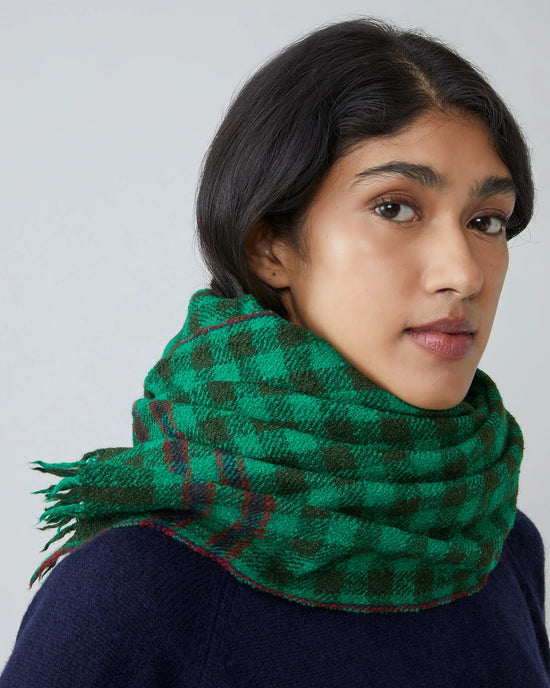 Moismont Paolo Wool Scarf No 703 in Oxford Green 