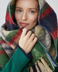 Moismont Dancer Wool Scarf No 760 in British Green 