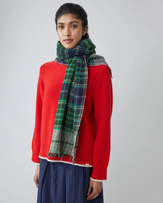 Moismont Anderson Wool Scarf No 803 in British Green 