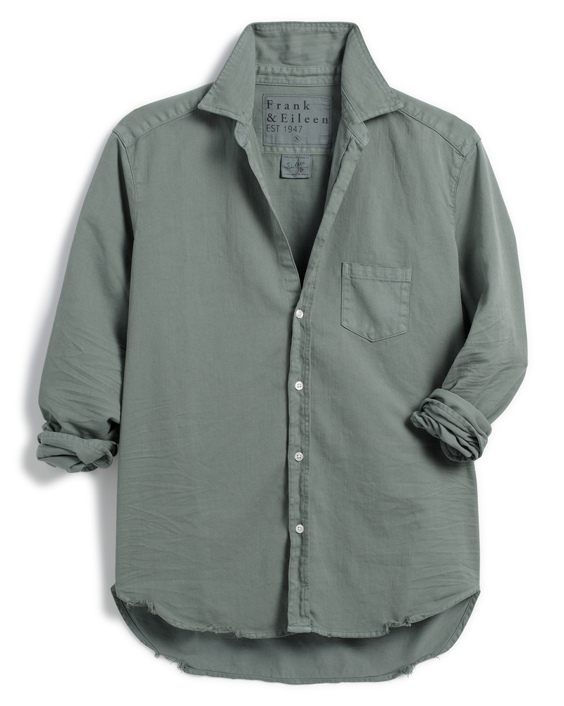 Eileen Relaxed Button Up in Thyme Denim