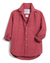 Eileen Relaxed Button Up Shirt in Heather Red