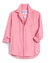 Eileen Relaxed Button Up Shirt in Pink Herringbone