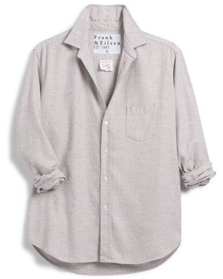Eileen Relaxed Button Up in Textured Gray
