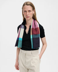 Check 7 Scarf in Turquoise