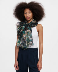 Fleur 1 Scarf in Black Forest